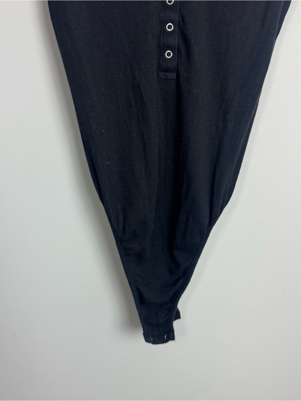 FREE PEOPLE | INTIMATELY Black Ribbed Henley Bodysuit Women’s Size Large - Picture 5 of 9